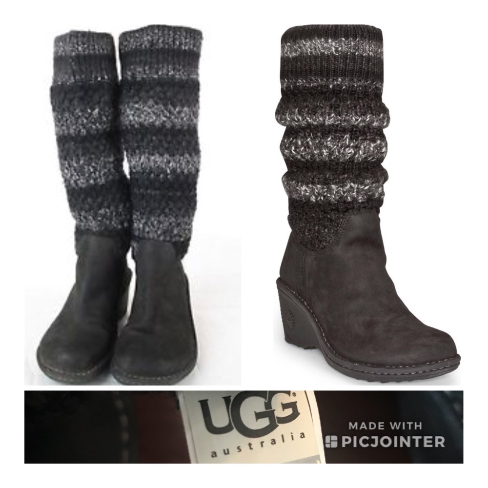 UGG Cresthaven Wedge Sweater Boots - 5